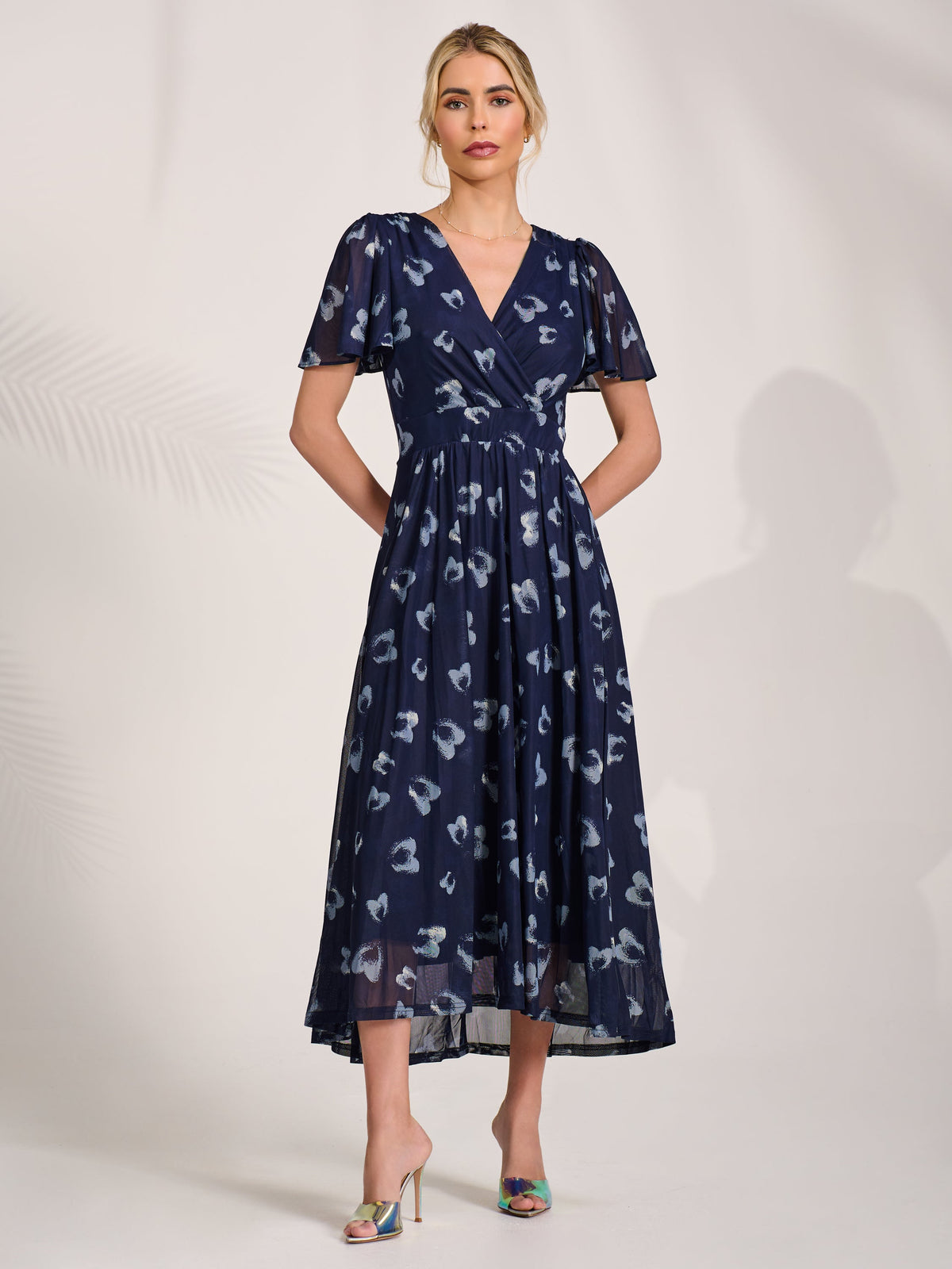 Mesh Short Sleeve Midaxi Dress Styled View