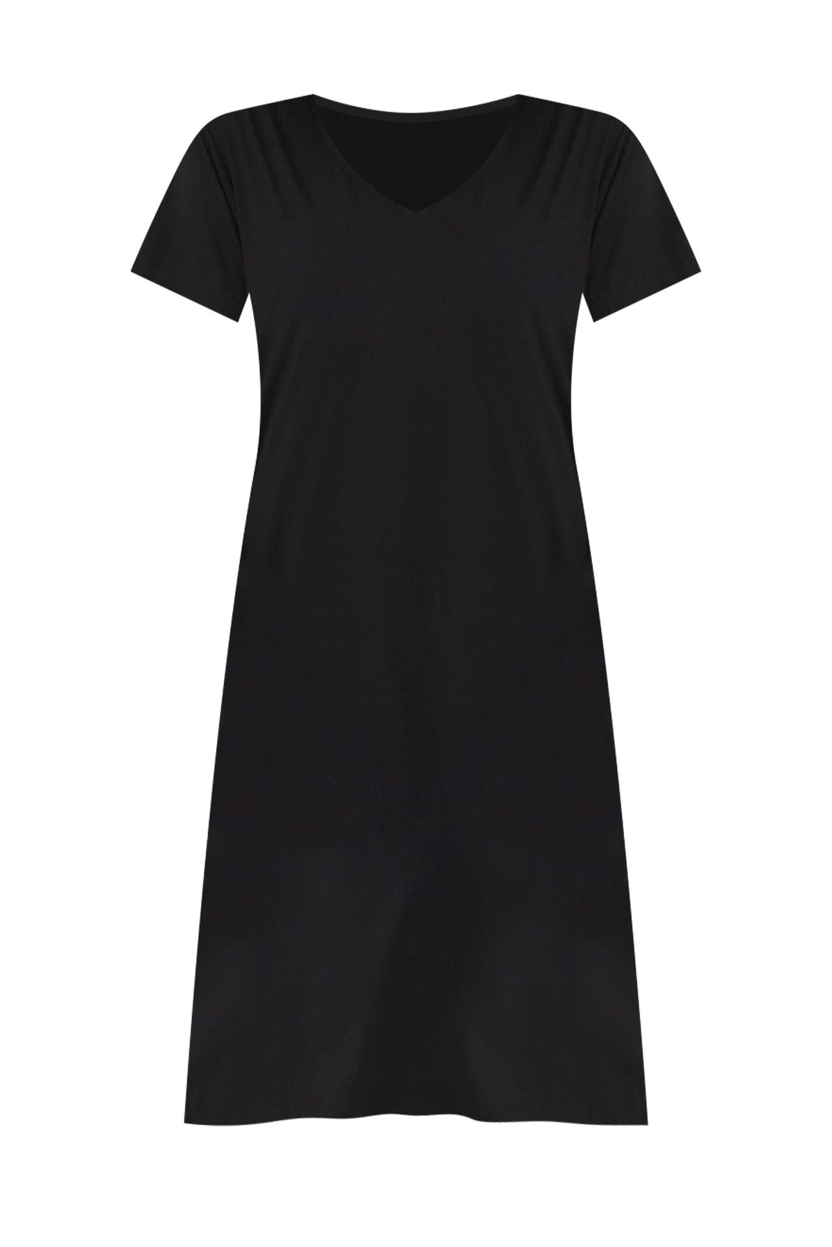 Tiffany Black Bamboo Tee Dress Back View 2