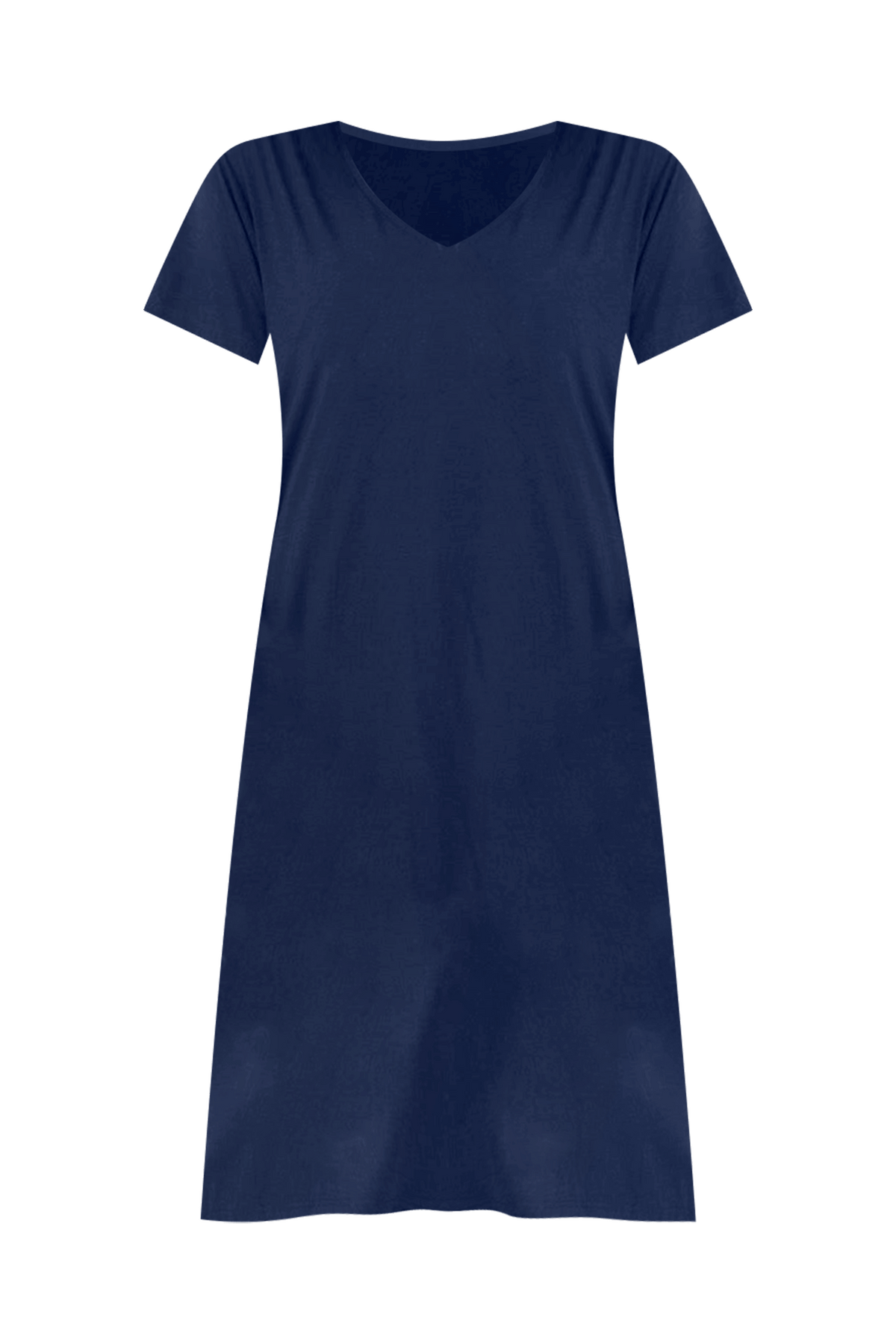 Tiffany Navy Bamboo Tee Dress Full Length View