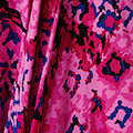 Abstract Ruched Waist Cap Sleeve Maxi Dress Styled View