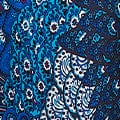 Peacock Print V-Neck Maxi Dress Detail View 3