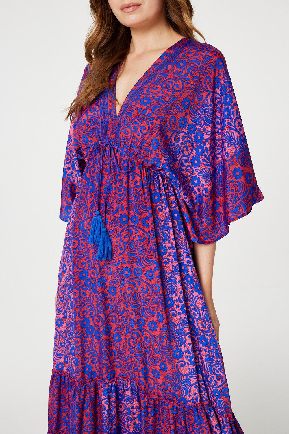 Floral Batwing Maxi Dress Styled View 2