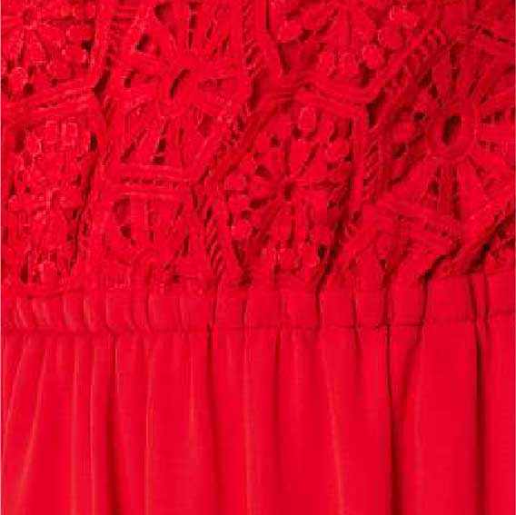 Crochet Detail Sleeveless Midi Dress Back View 2