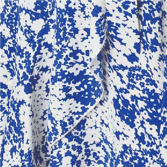 Printed Tie Waist Midi Wrap Dress Front View 2