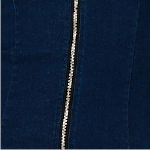 Denim Sleeveless Zip Front Shift Dress Back View 2