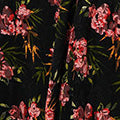 Floral Cap Sleeve Shirred Midi Dress Full Length View