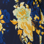 Floral Long Sleeve Chiffon Midi Dress Full Length View