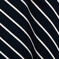 Striped Tie Waist Long Sleeve Midi Dress Front View 2