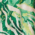 Printed Cap Sleeve Belt Waist Midi Dress Side View 2