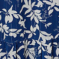Leaf Print Sheer Layer Empire Maxi Dress Full Length View