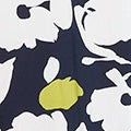 Floral Tie Front Puff Sleeve Midi Dress Back View 2