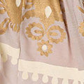 Baroque Print Long Sleeve Short Dress Front View 2