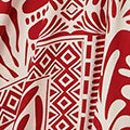 Abstract Print Angel Sleeve Midi Dress Full Length View