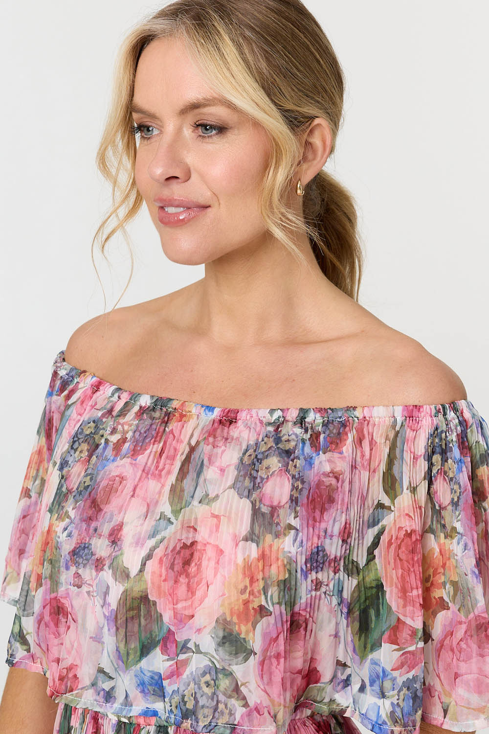 Floral Layered Tiered Maxi Dress Styled View