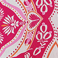 Printed A-Line Puff Sleeve Midi Dress Full Length View