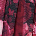 Floral 3/4 Sleeve Pleat Wrap Midi Dress Full Length View