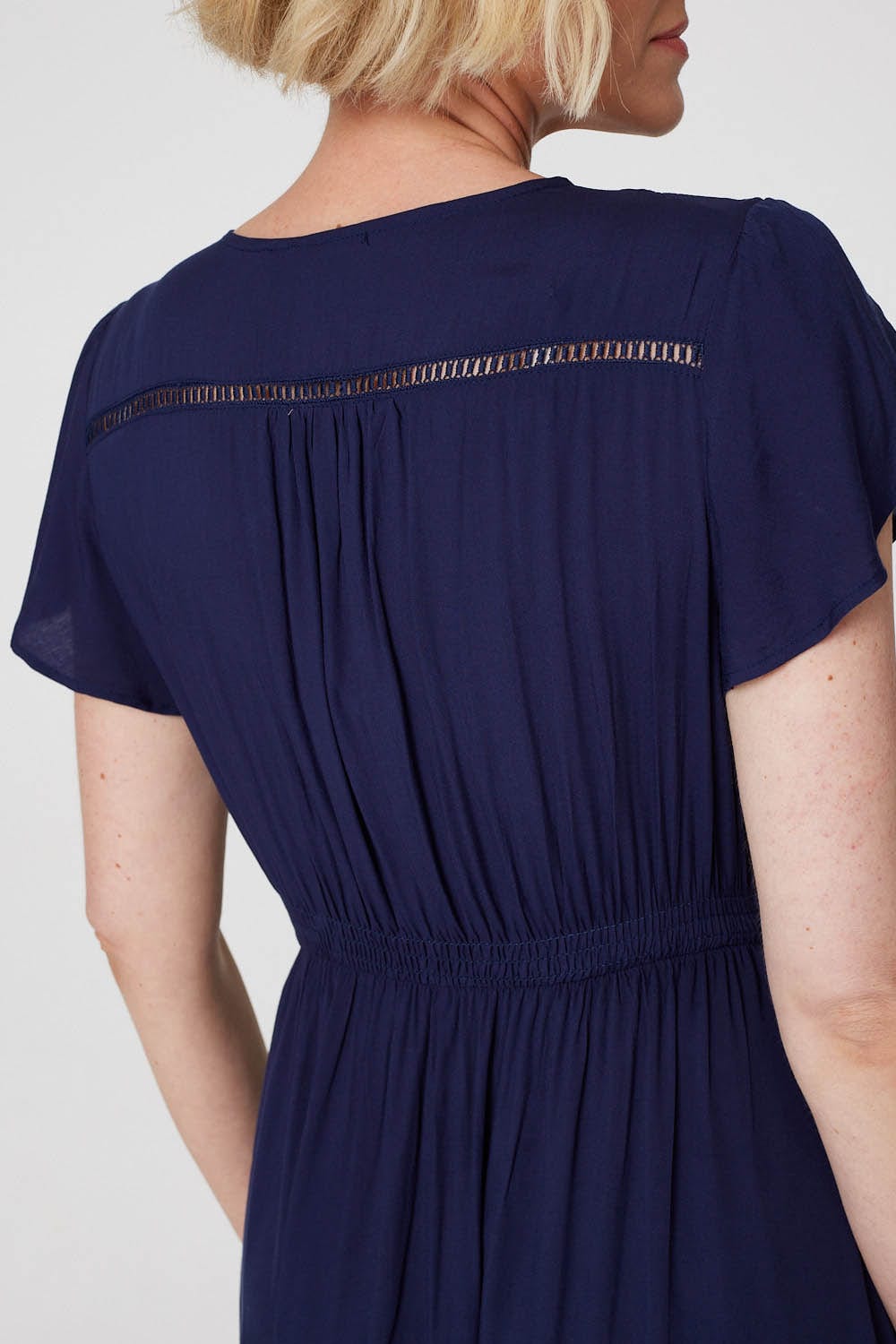 Button Front Maxi Dress with Pockets Side View 5