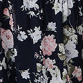 Floral Ruched Angel Sleeve Midi Dress Full Length View