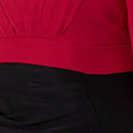 Colour Block Sheer Sleeve Midi Dress Back View 2