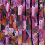 Floral Long Sleeve Ruched Maxi Dress Side View 2
