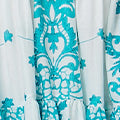 Printed Tassel Sleeve Knee Length Dress Back View 2