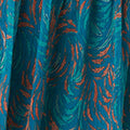 Leaf Print Sheer Tie Waist Maxi Dress Front View 2