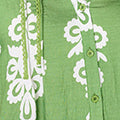 Printed Lace Trim Relaxed Short Shirt Dress Detail View 3