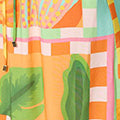 Patchwork Print Sleeveless Short Dress Front View 2