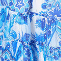Floral Tiered Puff Sleeve Midi Dress Back View 2