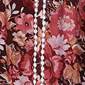 Floral Lace Detail Long Sleeve Maxi Dress Full Length View