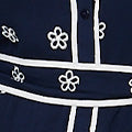 Embroidered Texture Tie Waist Maxi Dress Front View 2
