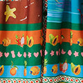 Printed Puff Sleeve Short Shirt Dress Detail View