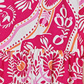 Printed Tie Waist 3/4 Sleeve Short Dress Front View 2