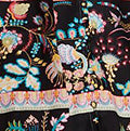 Floral Long Sleeve Buttoned Midi Dress Back View 2