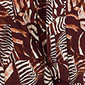 Animal Print Tie Waist Shirt Short Dress Back View 2