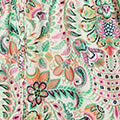Printed 1/2 Flared Sleeve Midi Dress Front View 2