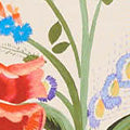 Floral Border Print Short Shift Dress Back View 2