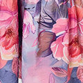 Floral Tiered Knee Length Shirt Dress Back View 2