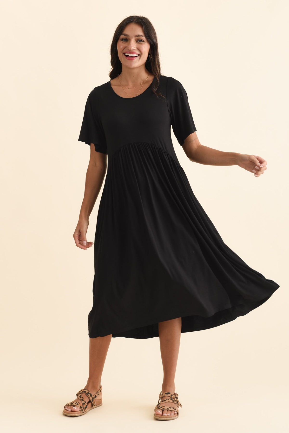 Dalton Black Crescent Dress Back View 2