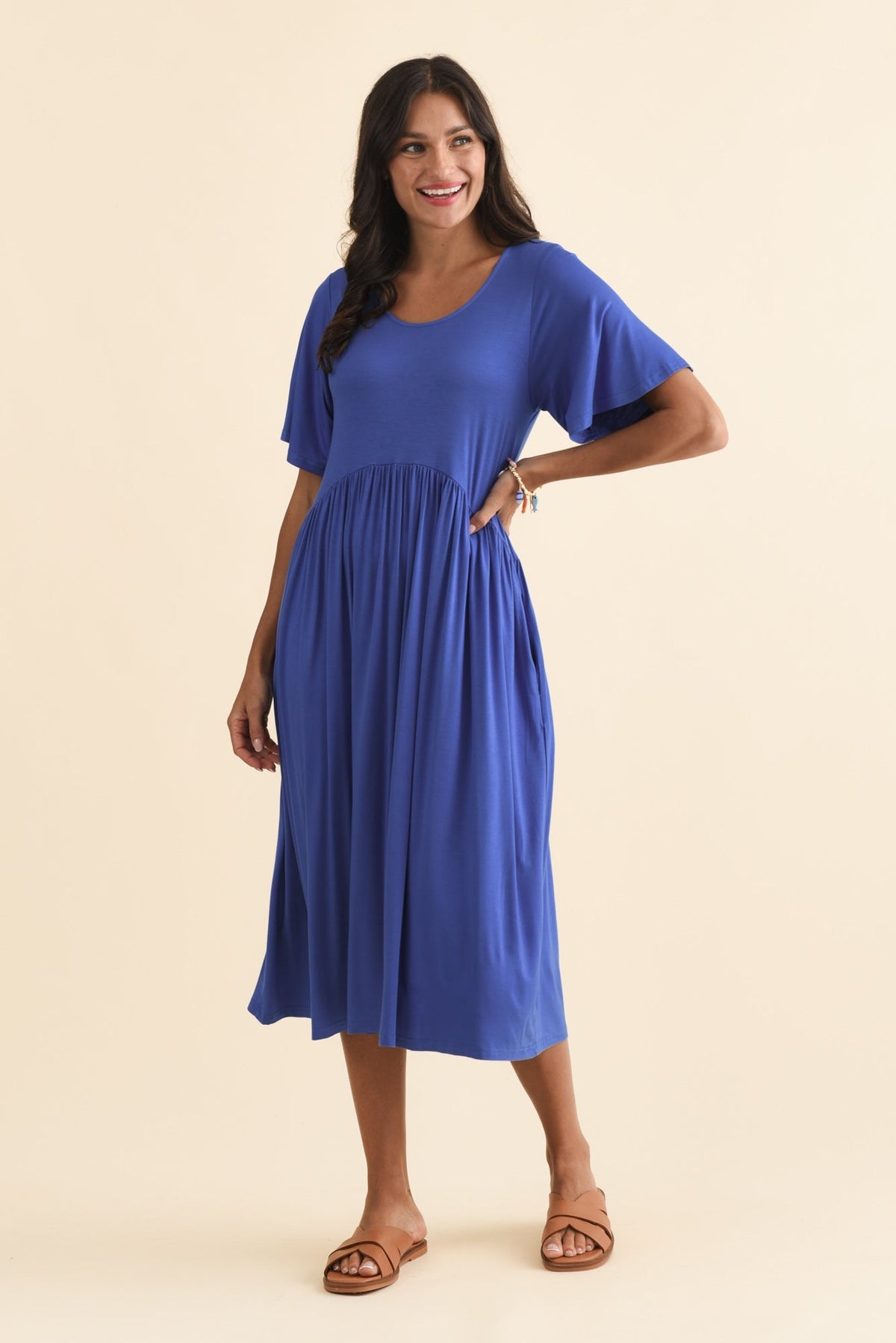 Dalton Cobalt Crescent Dress Back View 2