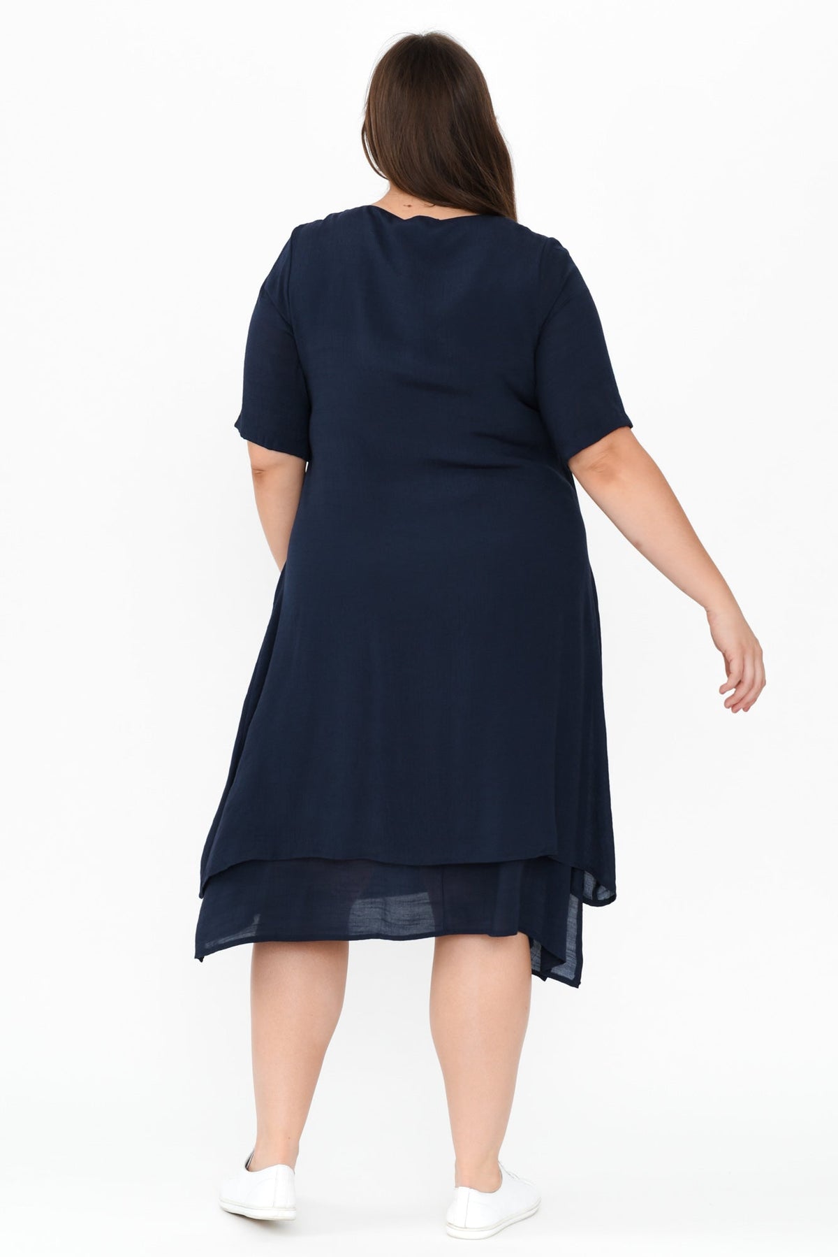 Nala Navy Layers Dress Styled View 2