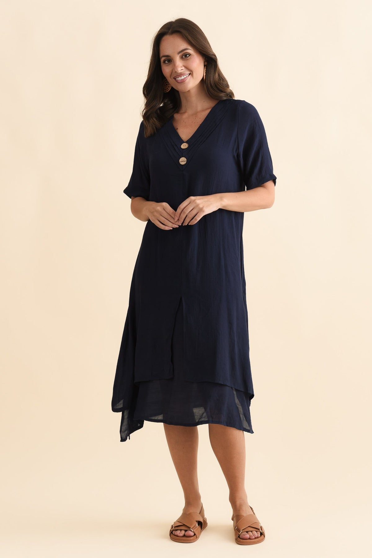 Nala Navy Layers Dress Back View 2