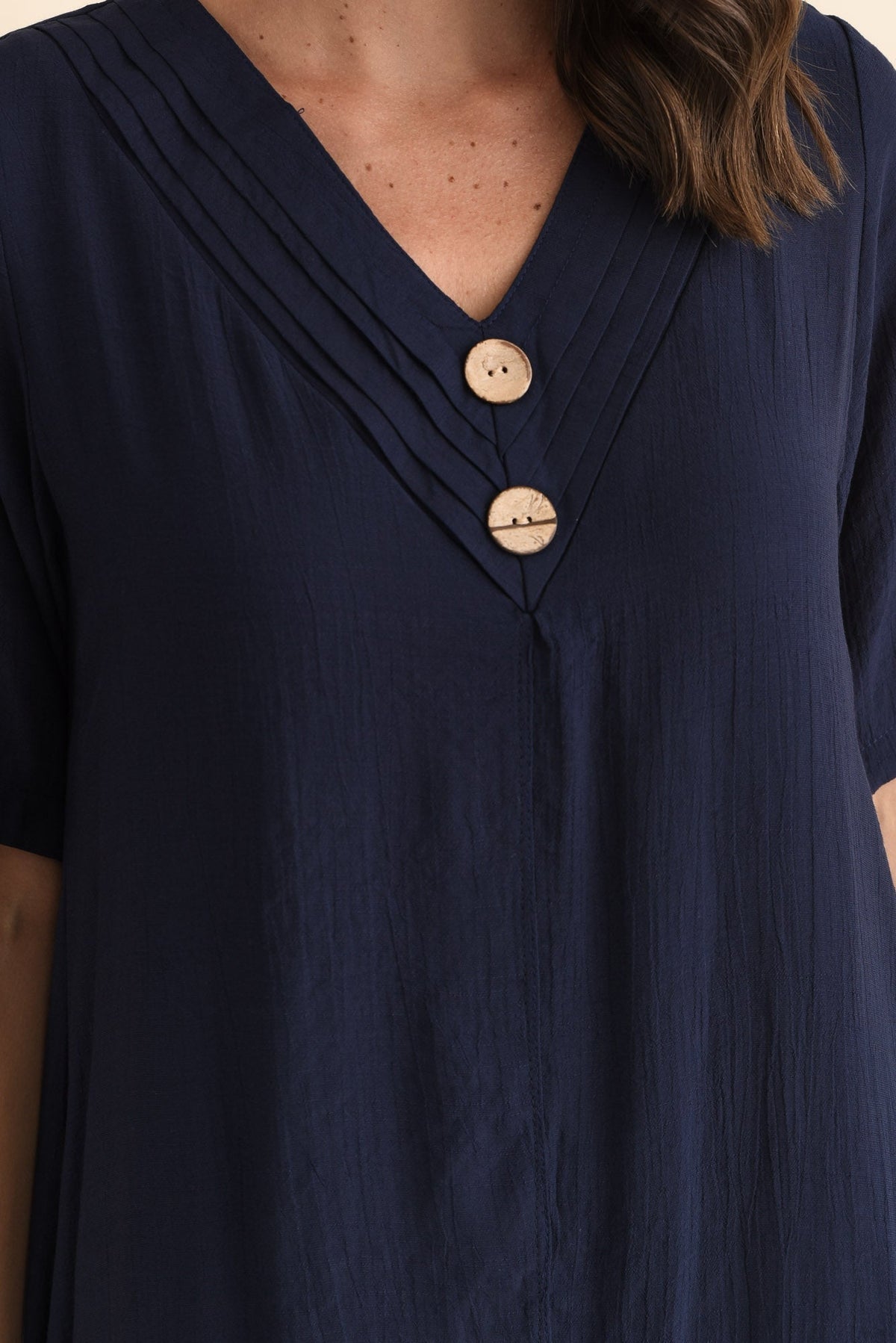 Nala Navy Layers Dress Full Length View