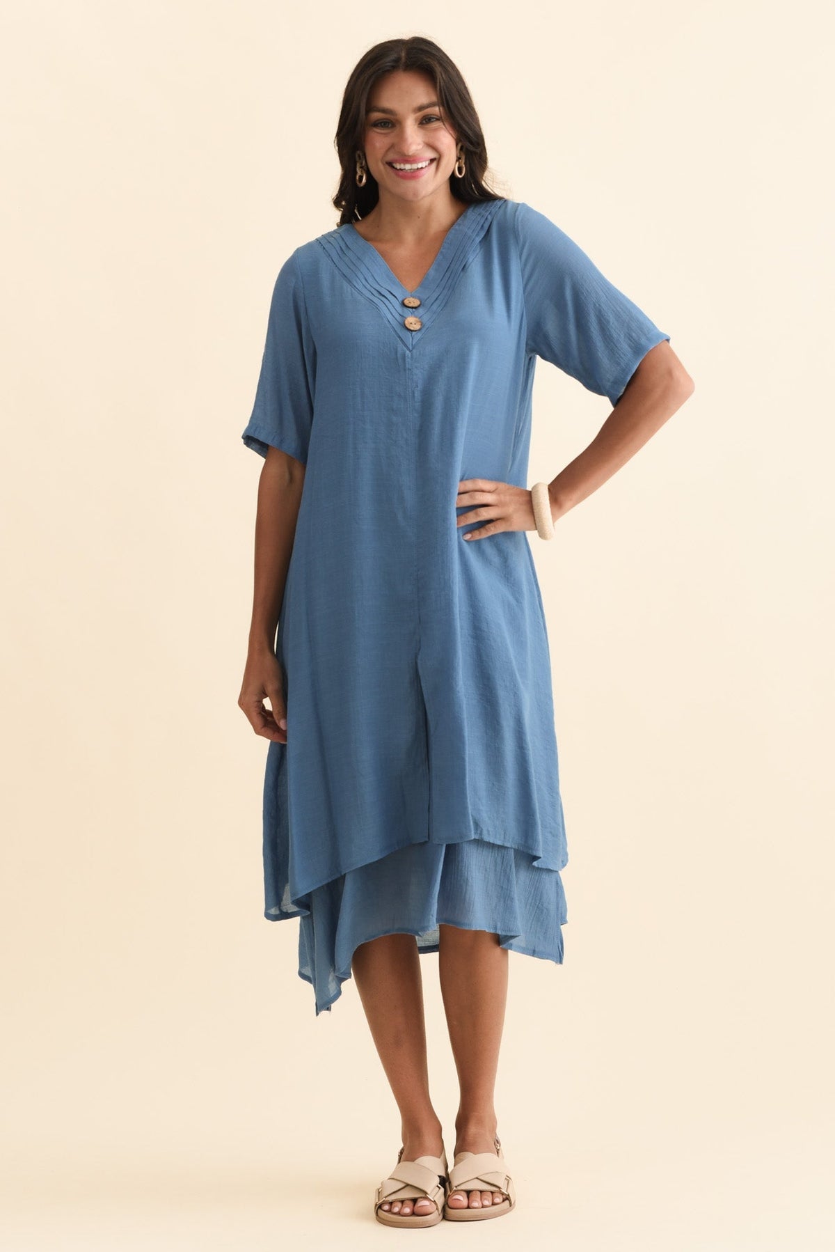 Nala Steel Layers Dress Side View 2