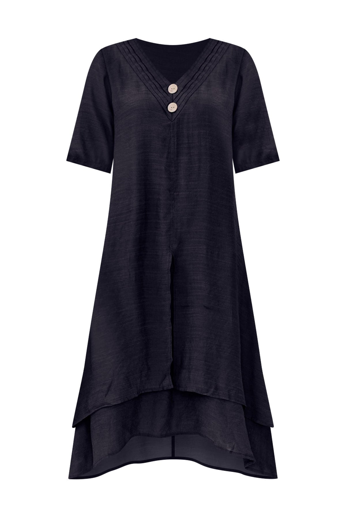 Nala Black Layers Dress Back View
