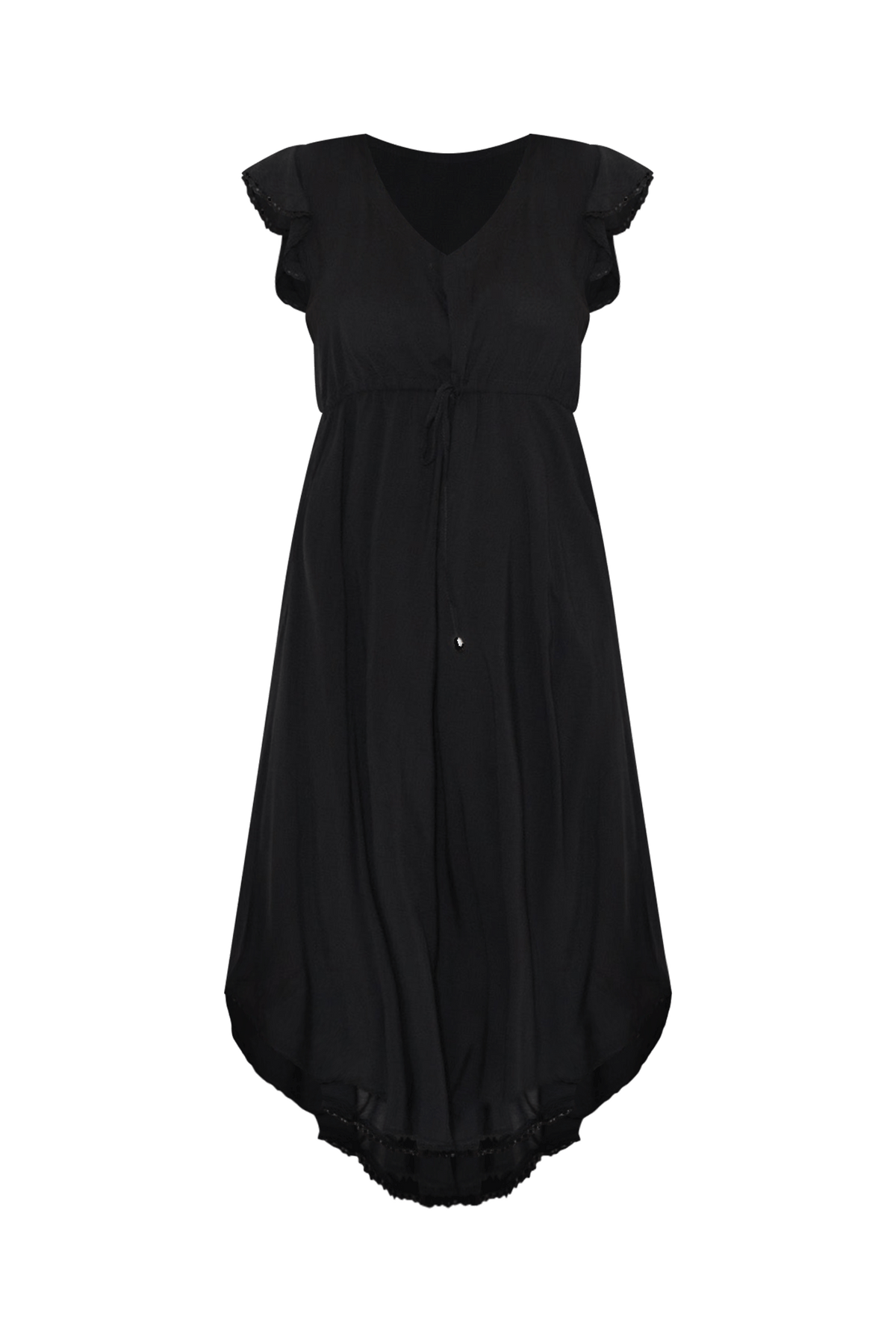 Libby Black Midi Dress Back View