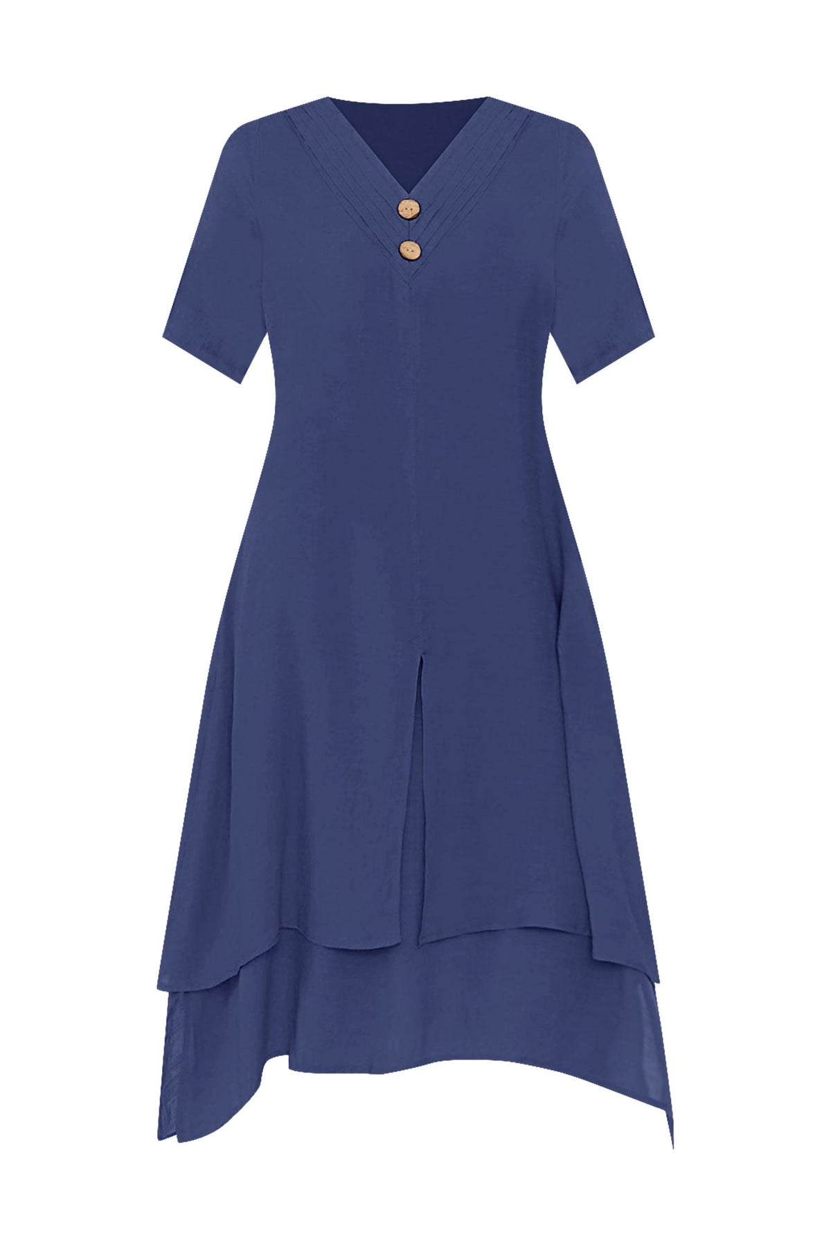 Nala Deep Blue Layers Dress Back View