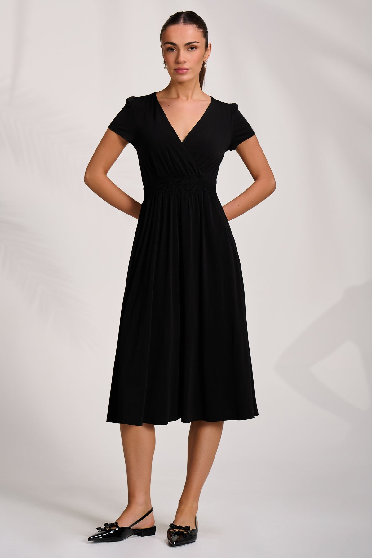 Cap Sleeve Jersey Midaxi Dress Back View