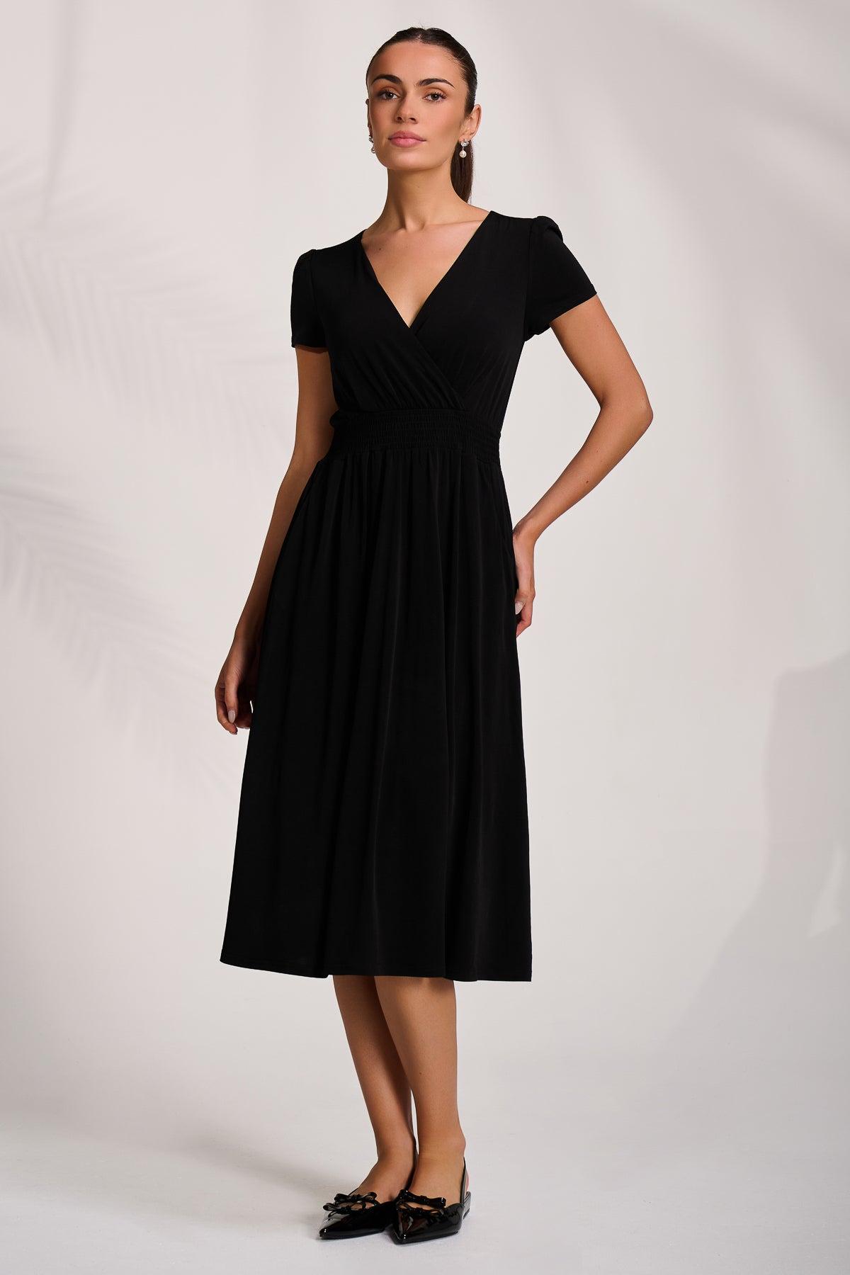 Cap Sleeve Jersey Midaxi Dress Side View