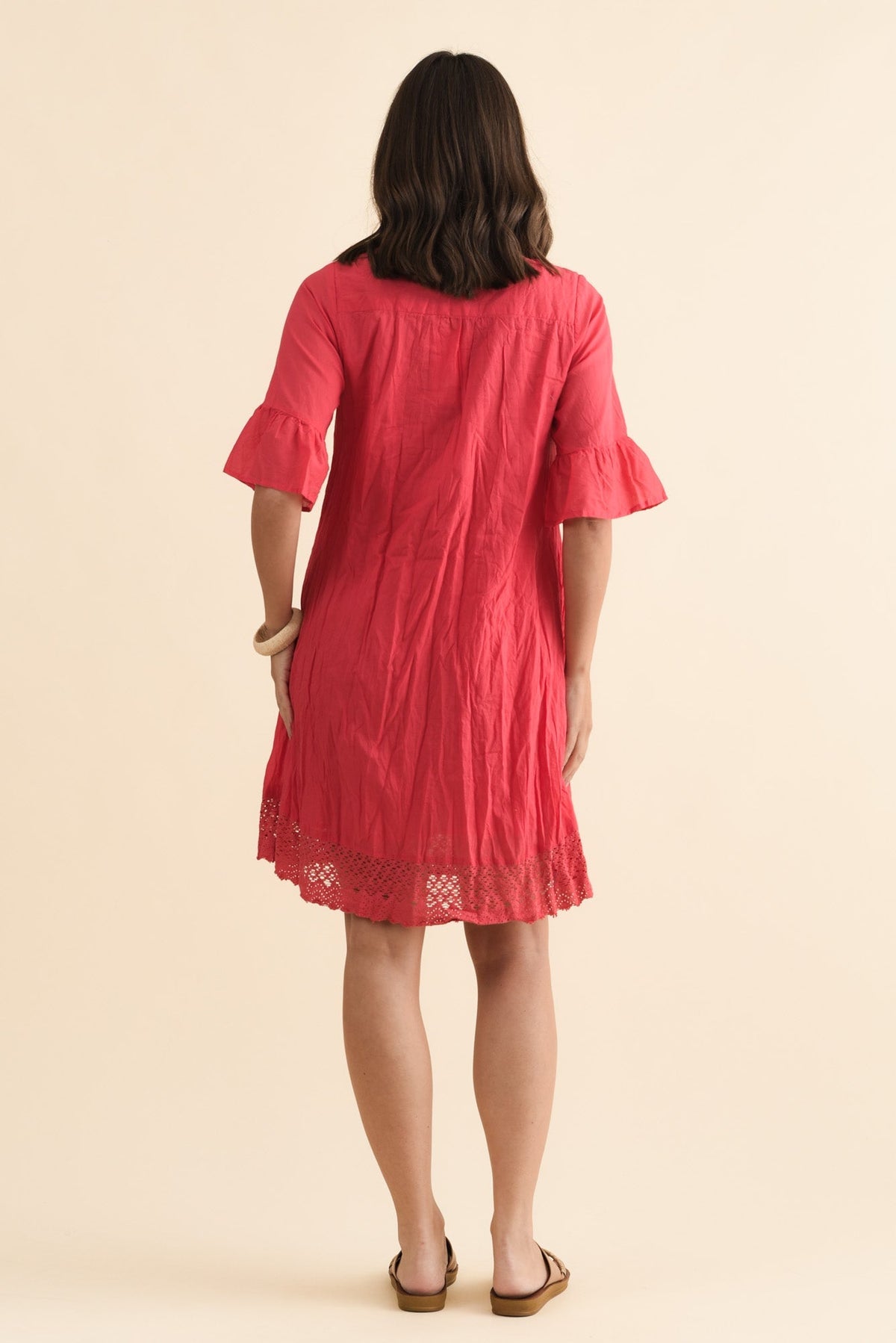 Cayman Cherry Cotton Tunic Dress Side View